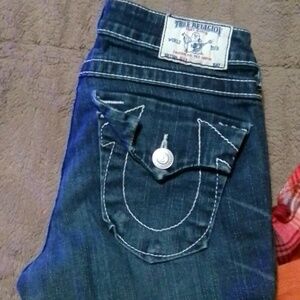 True Religion Jeans Size 27 Blue Skinny